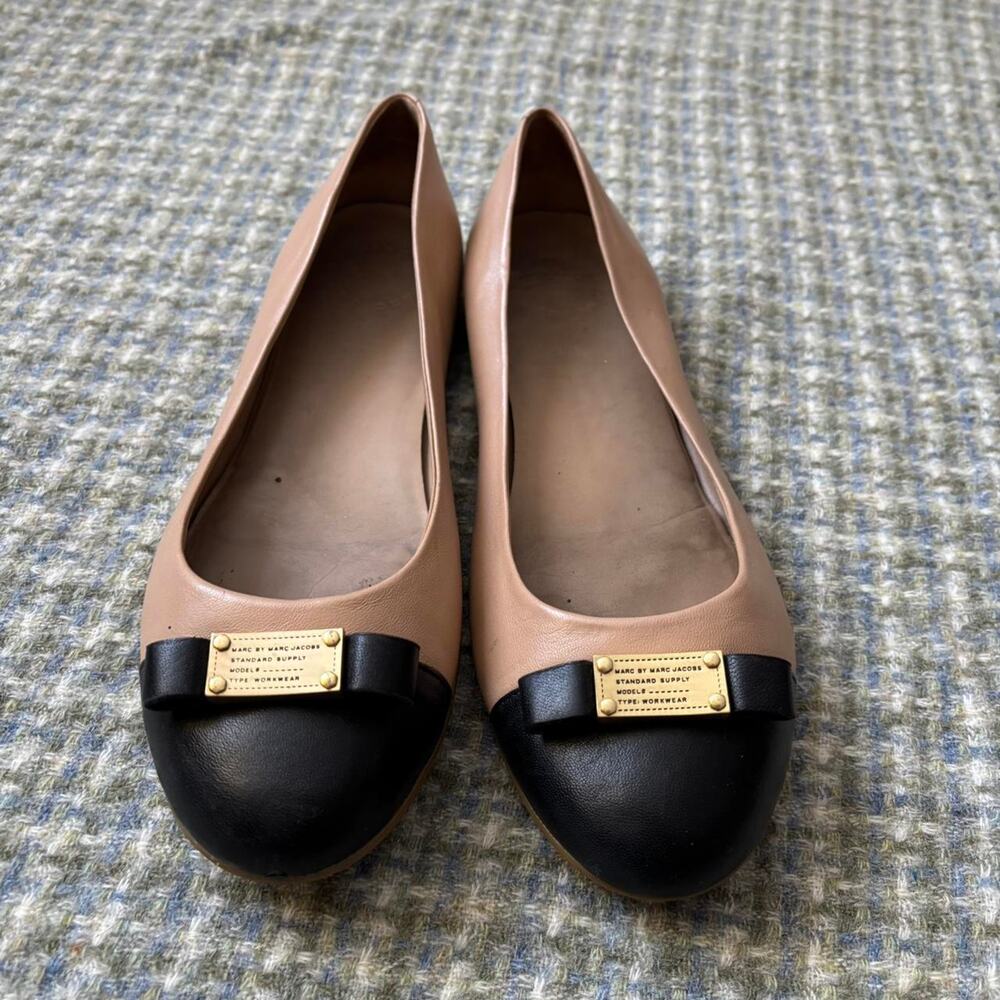 Marc by Marc Jacobs Elegant Ballet Flats Color Block Old Money Size 8.5